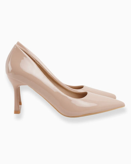 tacón beige de punta