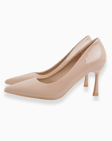 tacón beige de punta