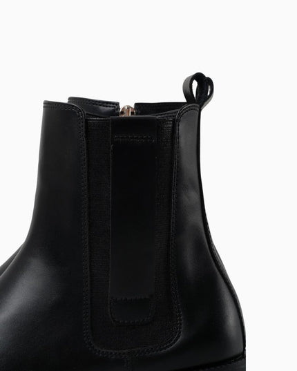 BOTIN NEGRO con elástico lateral Y Suela Delgada