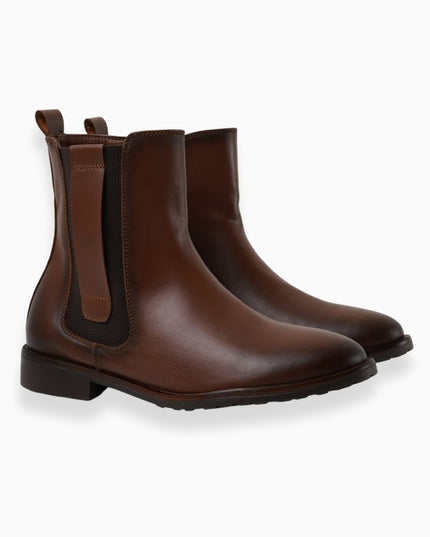 BOTIN tabaco con elástico lateral Y Suela Delgada