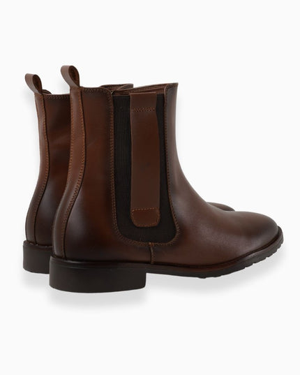 BOTIN tabaco con elástico lateral Y Suela Delgada