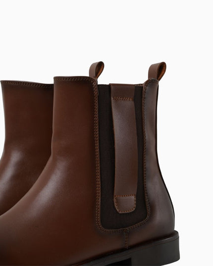 BOTIN tabaco con elástico lateral Y Suela Delgada