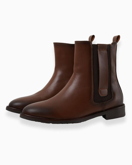 BOTIN tabaco con elástico lateral Y Suela Delgada