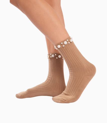 Medias camel con gemas