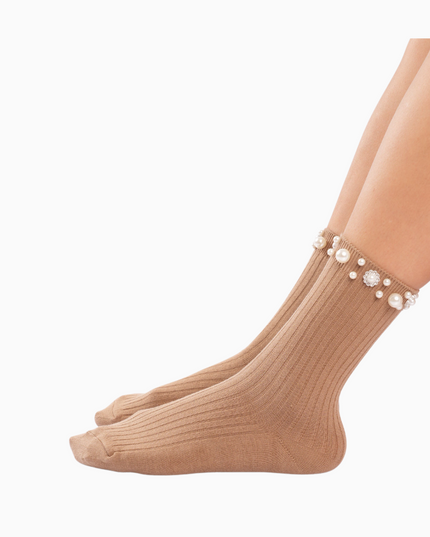 Medias camel con gemas