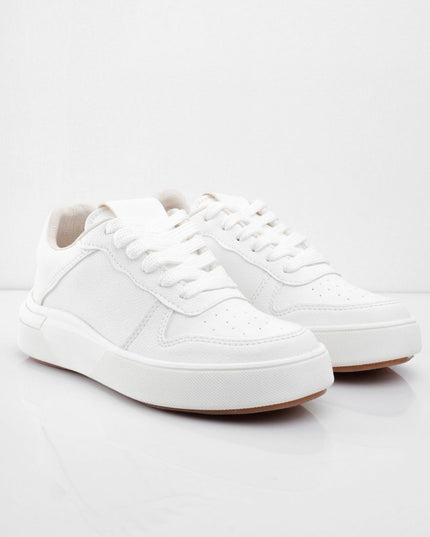 Tenis blancos básicos con suela baja