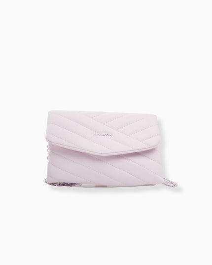 Bolso de cadena lila con diseño