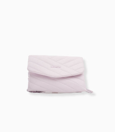 Bolso de cadena lila con diseño