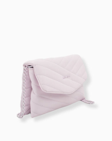 Bolso de cadena lila con diseño