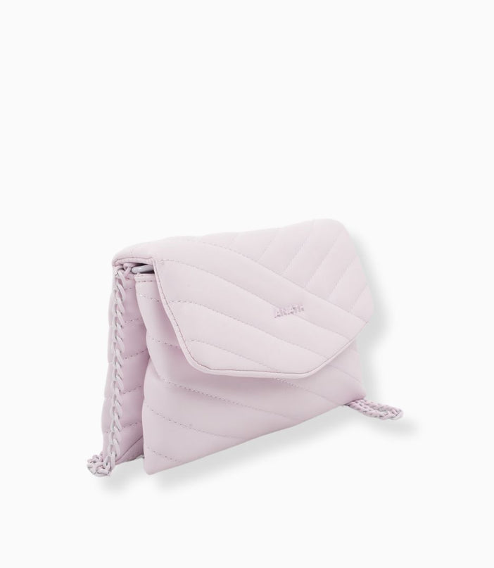 Bolso de cadena lila con diseño