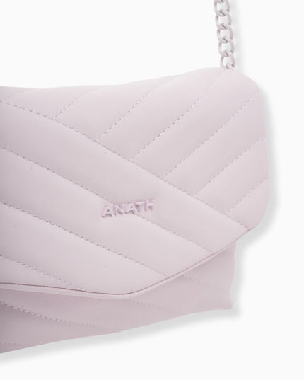 Bolso de cadena lila con diseño