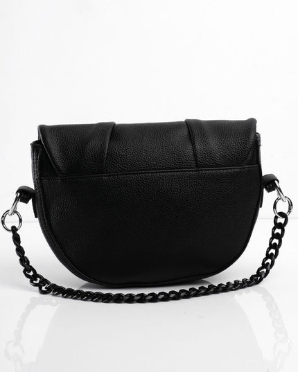 Bolso negro con cadena