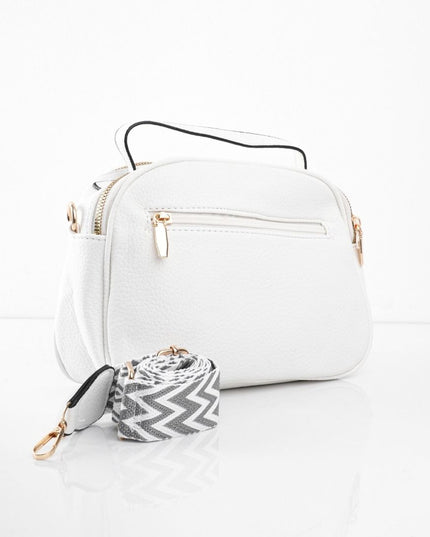 Bolso blanco con correa ajustable