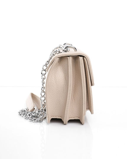 Bolso kaki con hebilla y cadena plata