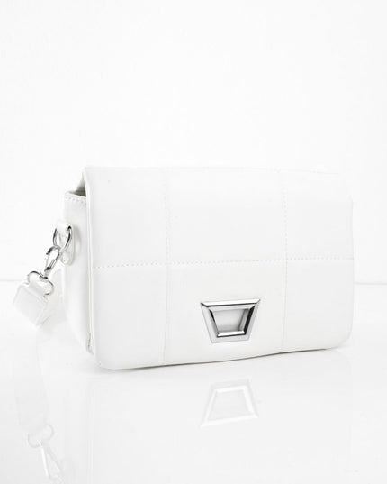 Bolso blanco con diseño y correa
