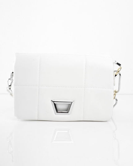 Bolso blanco con diseño y correa