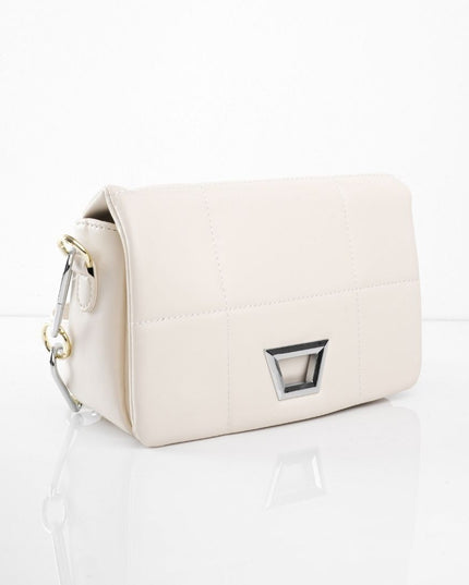 Bolso beige con diseño y correa