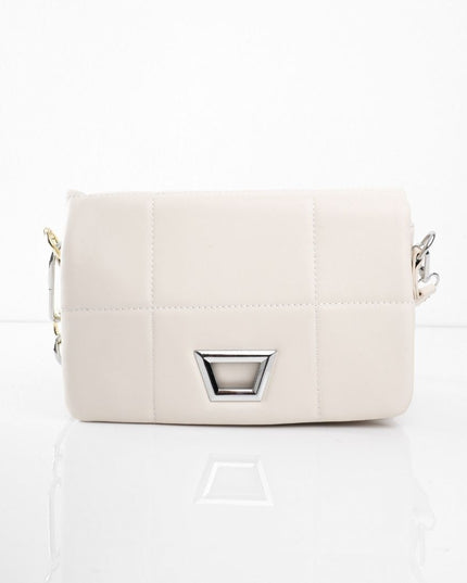 Bolso beige con diseño y correa