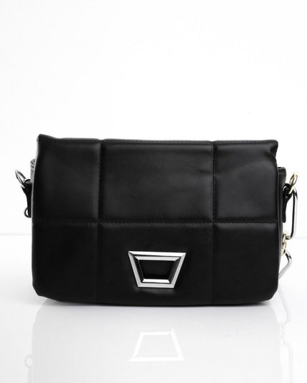 Bolso negro con diseño y correa