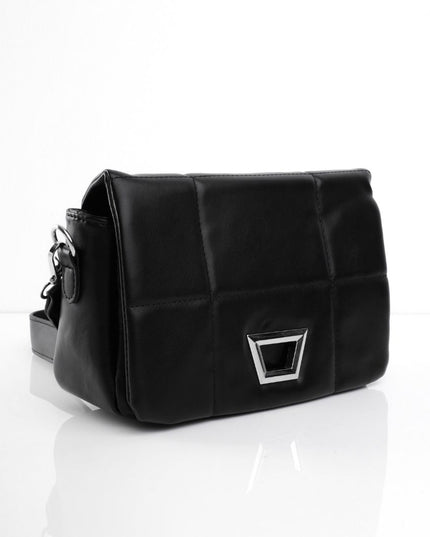 Bolso negro con diseño y correa