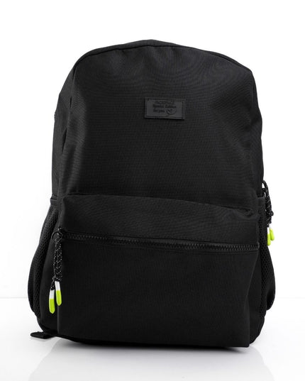 Morral impermeable nergro con bolsillo frontal y correa