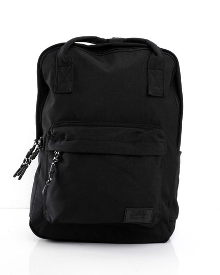 Morral negro grande con bolsillos y correa