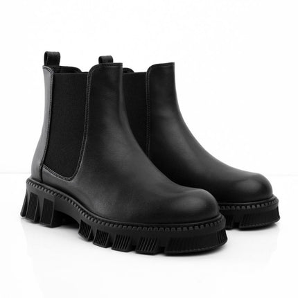 Botines negros básicos con resorte