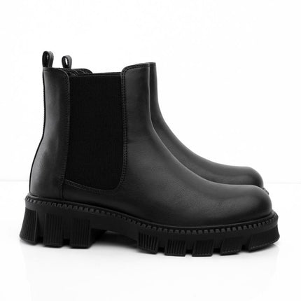 Botines negros básicos con resorte