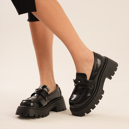 Mocasines chunky negros