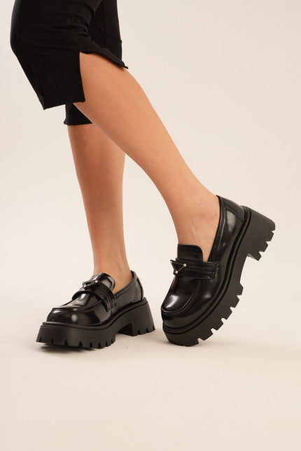 Mocasines chunky negros