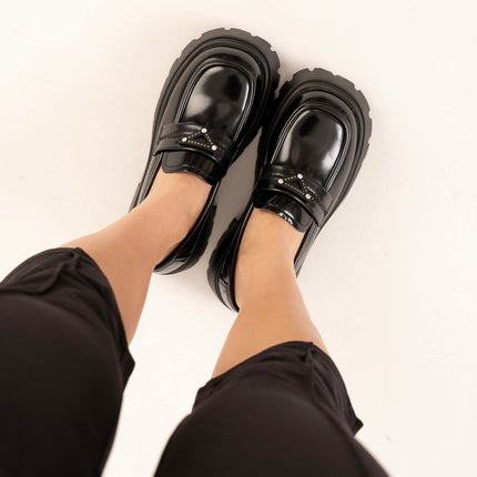 Mocasines chunky negros