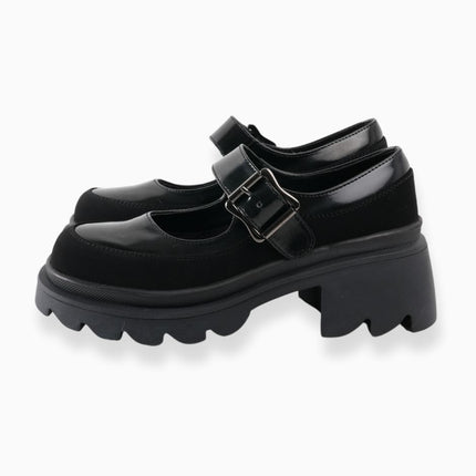 Mocasines mafalda negros de correa