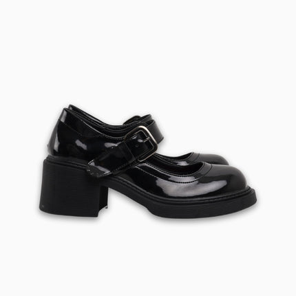 Mocasines mary jane negros con correa