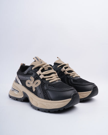 Tenis negros x kaki diseño