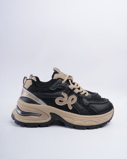 Tenis negros x kaki diseño