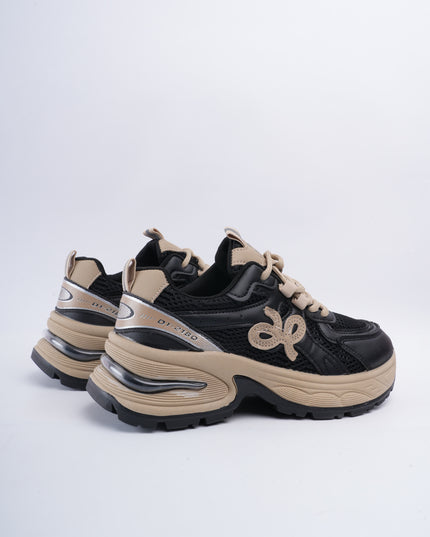 Tenis negros x kaki diseño