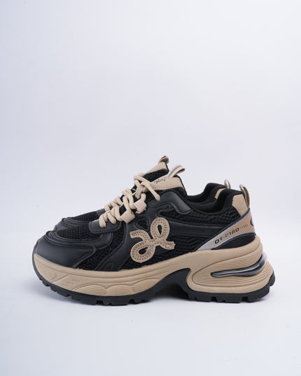 Tenis negros x kaki diseño