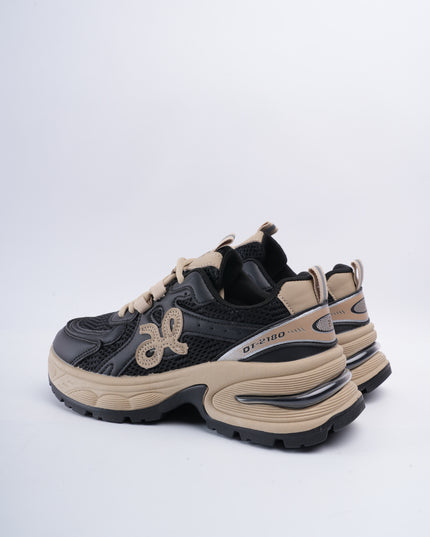 Tenis negros x kaki diseño