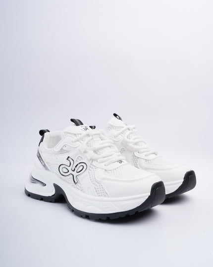 Tenis blancos x negro diseño