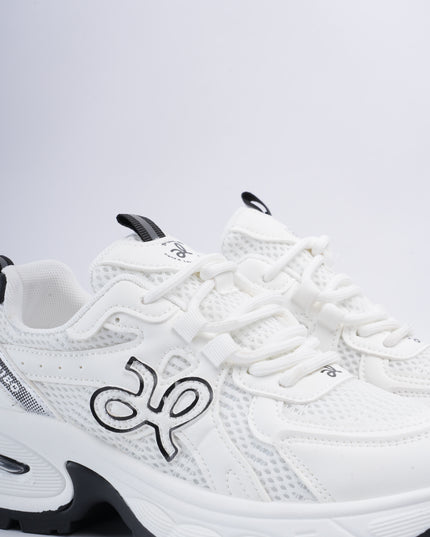 Tenis blancos x negro diseño