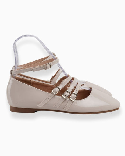 bailarina beige con correa