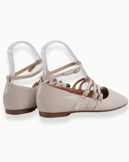 bailarina beige con correa
