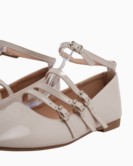 bailarina beige con correa