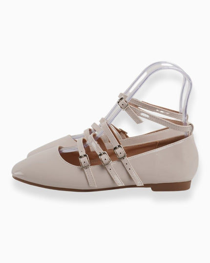 bailarina beige con correa
