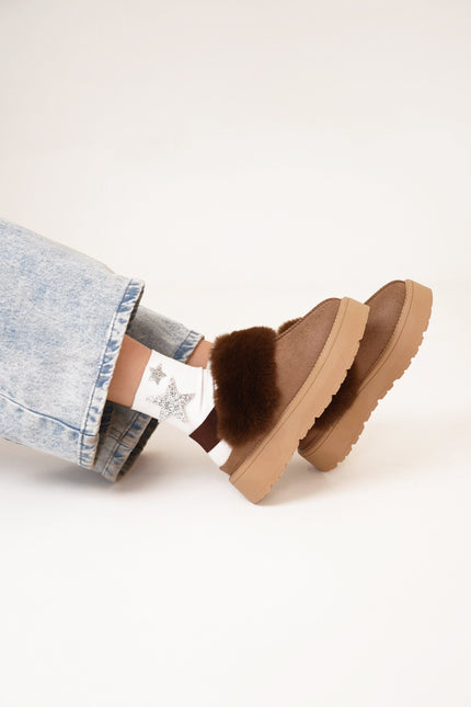 Suecos ugg tabaco peluche