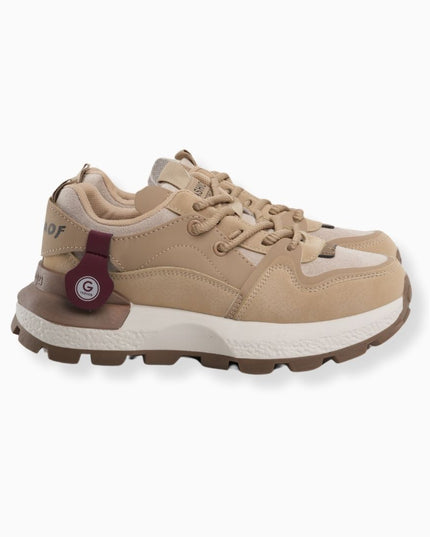 tenis Beige con detalles en diferentes tonos