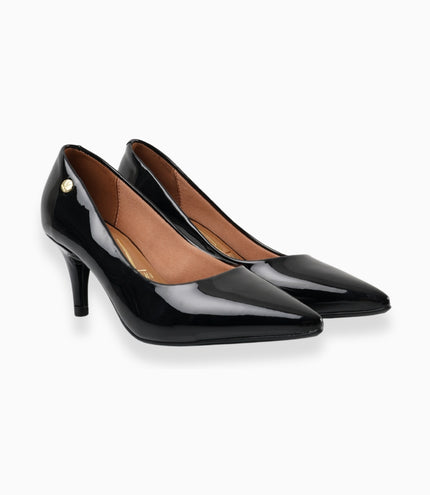 Tacones negros altura media