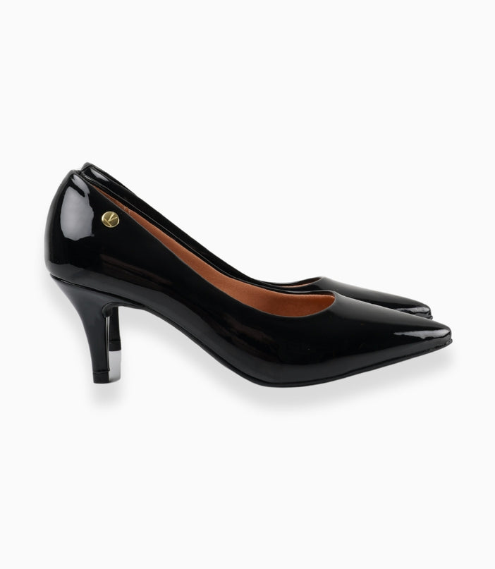 Tacones negros altura media