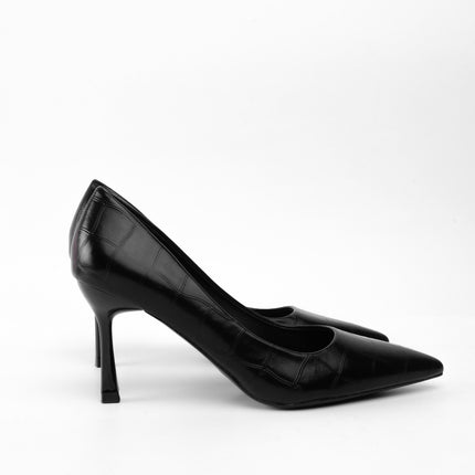 Tacones negros efecto craquelado