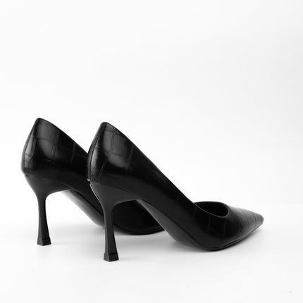 Tacones negros efecto craquelado